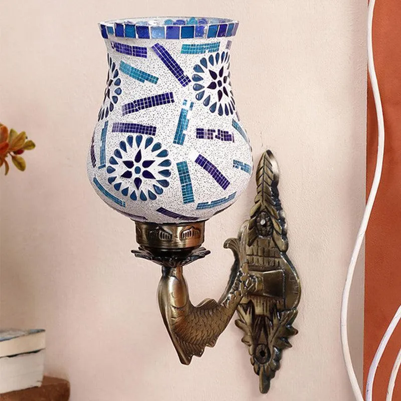 Tara Ziada Mosaic Glass & Metal Wall Lamp media 3