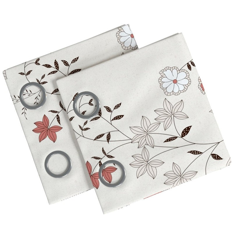 Floral Fusion Printed Curtain - Set Of Two media 3