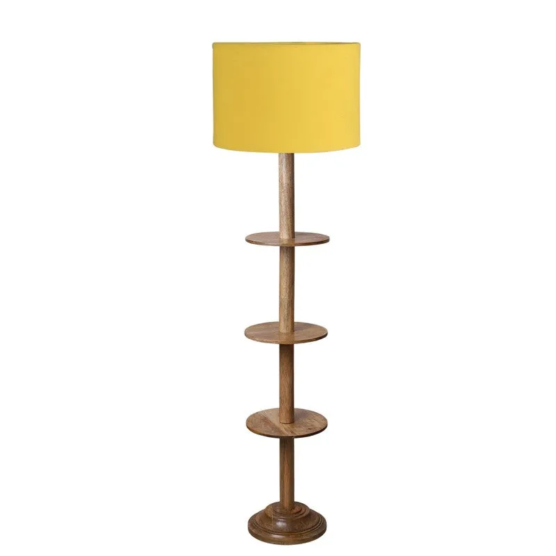 LumiCrate Tower Wooden Floor Lamp - Yellow media 5