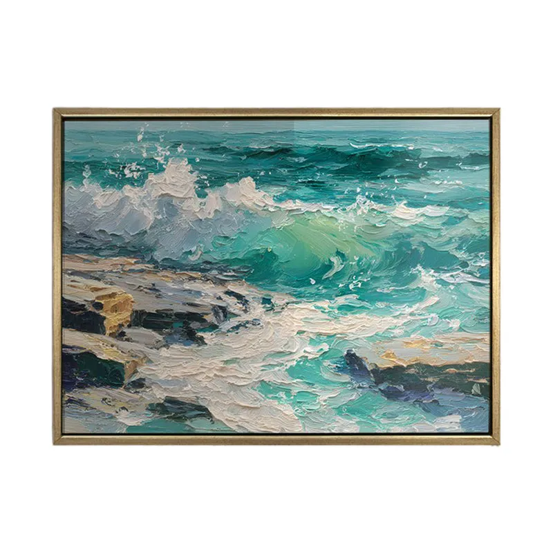 Marine Pulse Canvas Wall Painting With Frame media 3