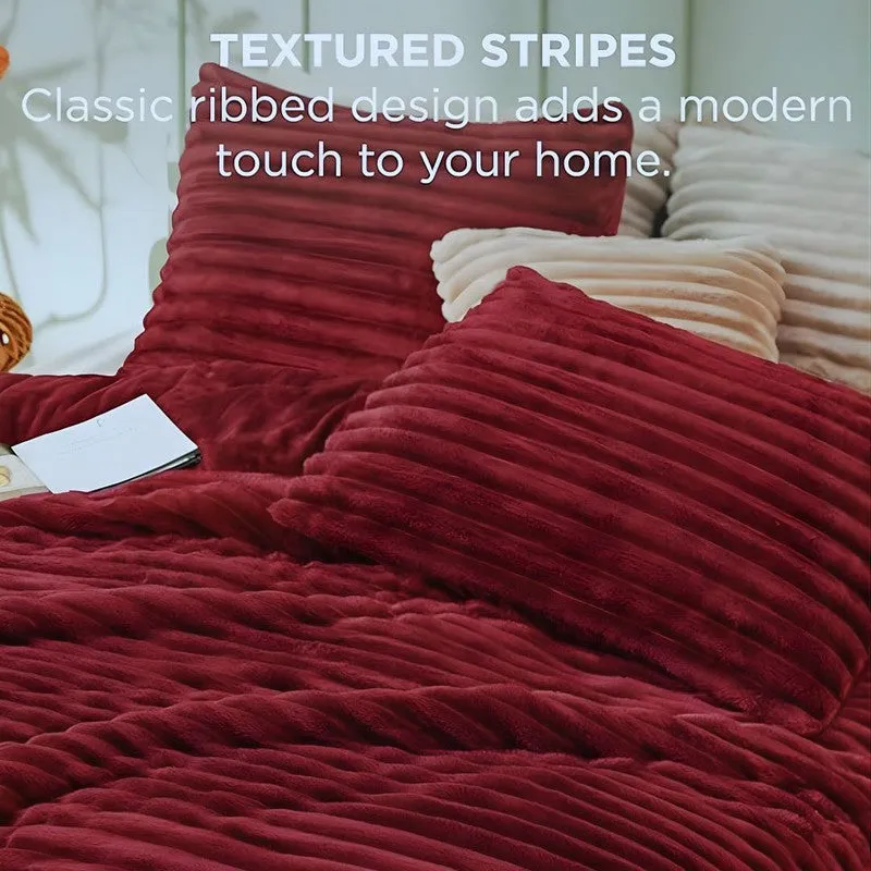 Pure Drape Comfort (Maroon) Bedding Set - Four Piece Set media 5
