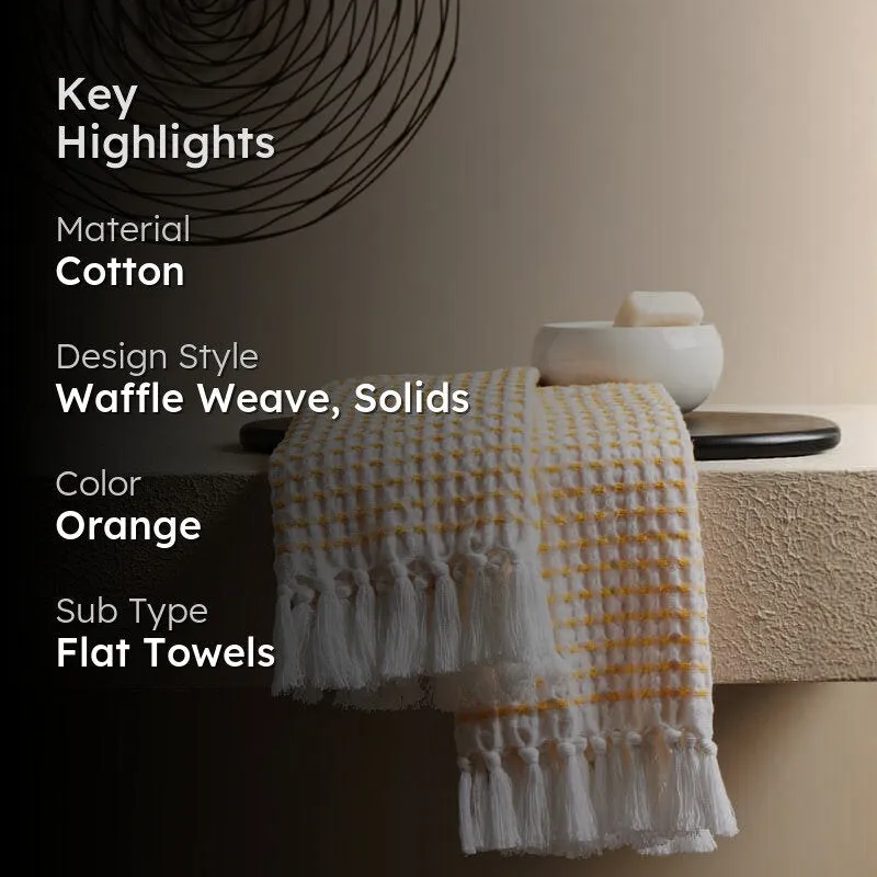 Alyssa Waffle Hand Towel (Melon) - Set Of Two media 2