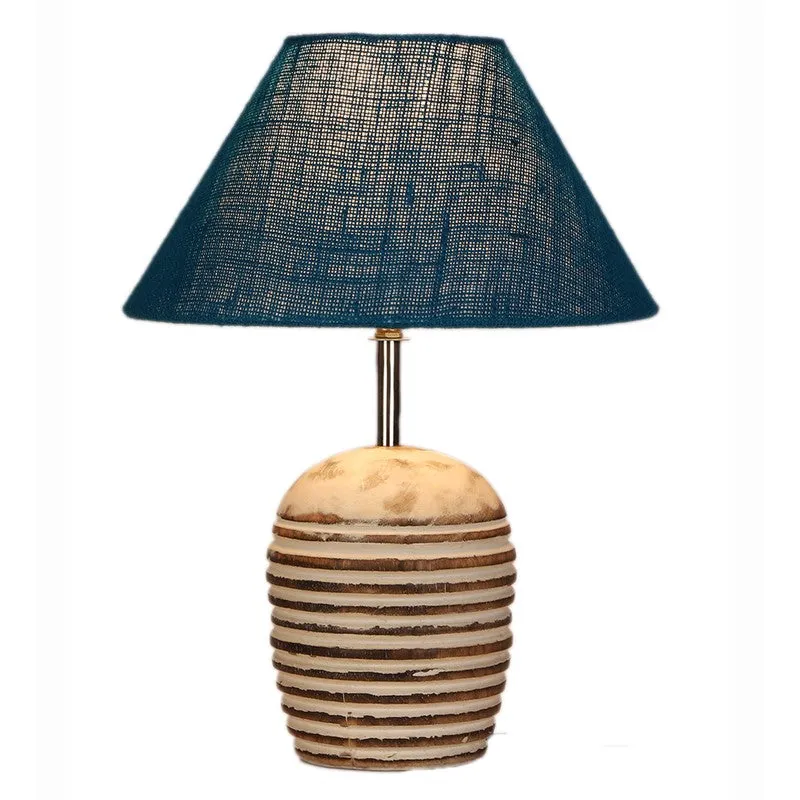 Lumexa Jute Table Lamp With Wooden Base - Blue media 7