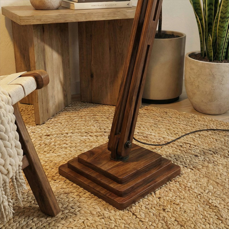 Kyros Jute and Wooden Floor Lamp media 5