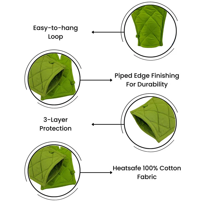Swayam Garde Kitchen Gloves (Olive Green) - Set Of Two media 8