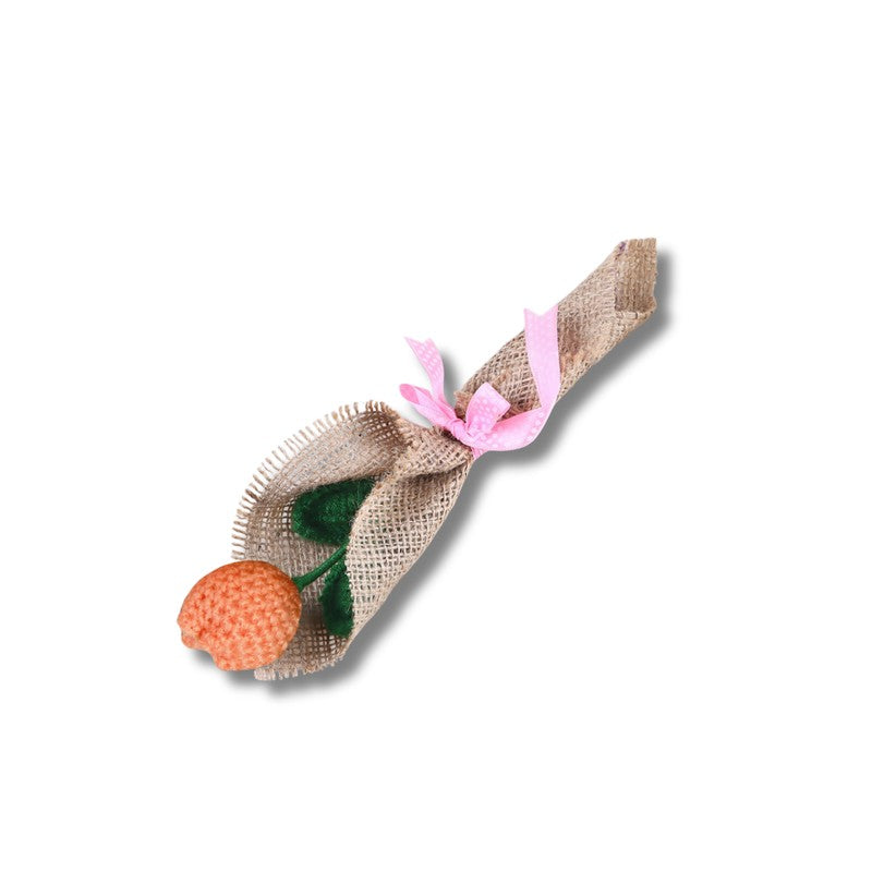 Crochet Handmade Tulip Bouquet -  Peach media 3
