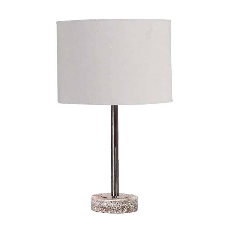 Cotin I Rodin Wooden Table Lamp - Grey,Silver,White media 4