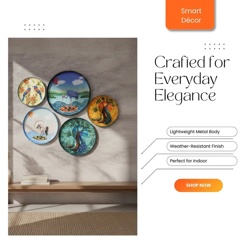 Feathered Haven Wall Plates - Set of Five media 6