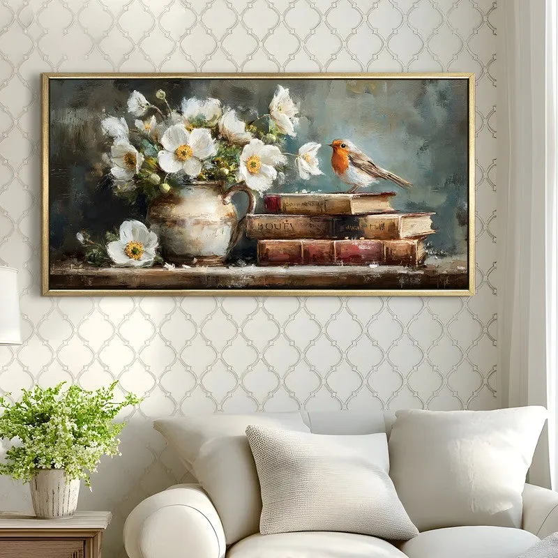 Bloom Delight Canvas Wall Painting With Frame media 4