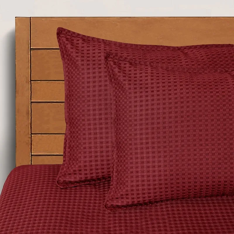 PlainLux Cotton Bedsheet (Maroon) - 150 TC media 4