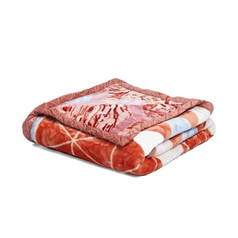 Monte Carlo Crimson Cascade Reveisible Blanket - 500 GSM media 6