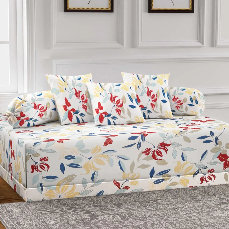 Autumn Buds Diwan Set - Six Piece Set media 1