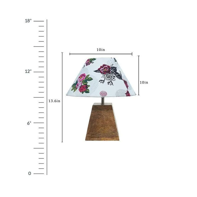 Pyramid Perfection Rose Fabric Table Lamp - Multicolor media 5
