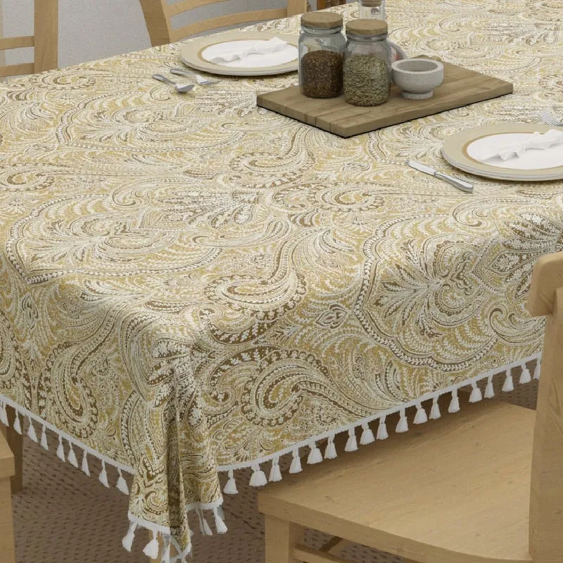 Thaalika Cotton Table Cover - Yellow media 4