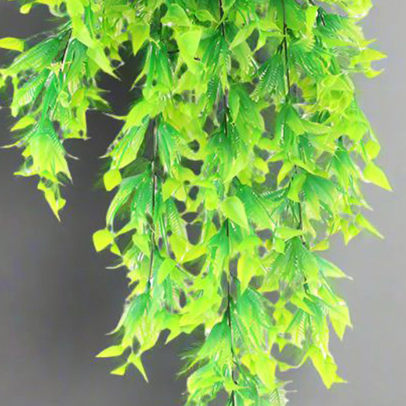 Faux Green Leafy Vine With Metal Wall Stand media 4