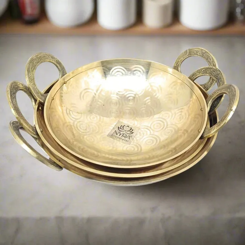 CookScape Deep Brass Kadhai - 1400 mL media 8