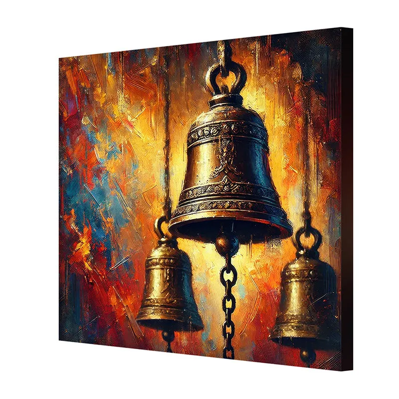 Temple Ghanta Poly Canvas Wall Painting media 5