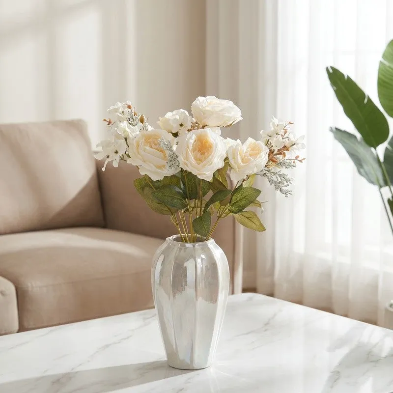 Cross Autumn Peony Artificial Flowers - Cream media 1