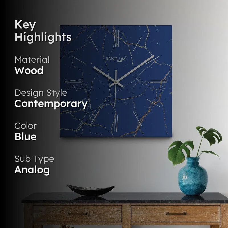 Zenvyx Analog Wall Clock - Blue media 2
