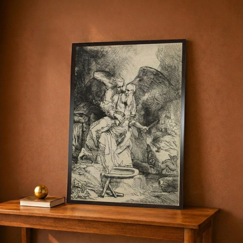 Abraham'S Sacrifice 1655 Canvas Wall Painting - 9 x 12 Inches