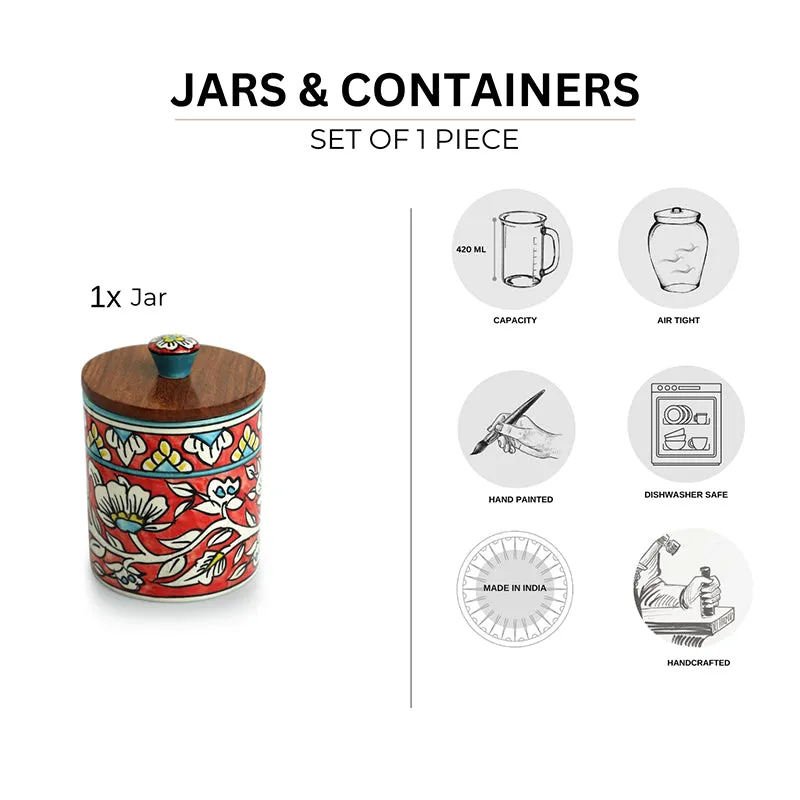 Rang-E-Gul Ceramic Jar - 420 mL media 5