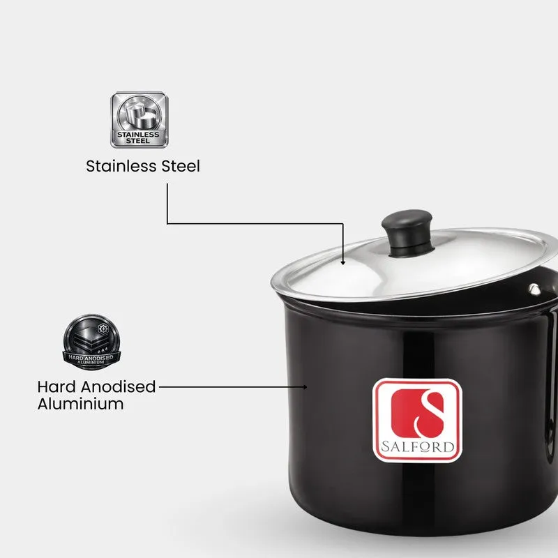 Salford Hard Anodised Sauce Pan with Lid (Black) - 2250 mL media 5