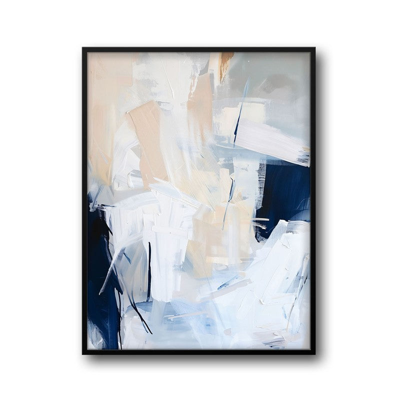 Ultramarine Flux Framed Canvas Wall Painting media 6