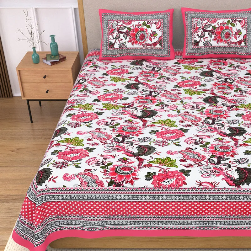 Floral Frenzy Cotton Bedsheet - 180 TC media 4