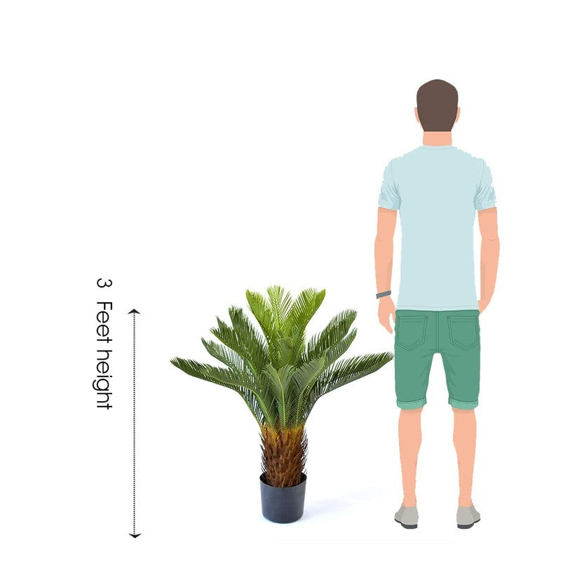 Botani Artificial Areca Plant With Black Plastic Pot - 3.1 Feet media 7