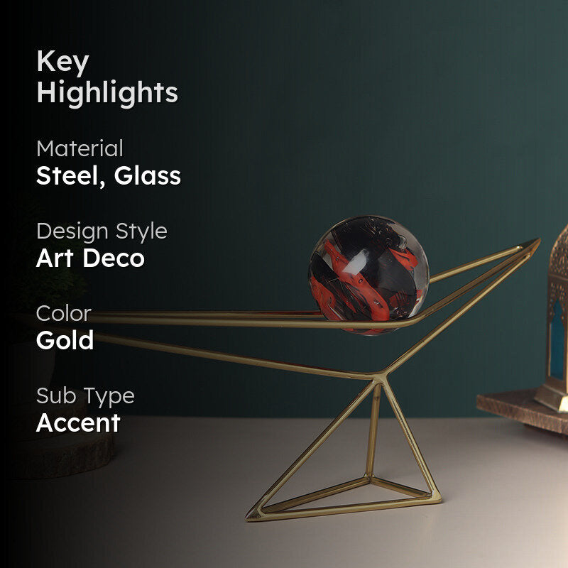 Orbus Nixo Showpiece - Red & Golden media 2