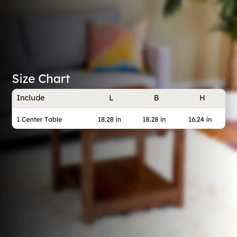 Yavex Sheesham Wooden Center Table - Brown media 11