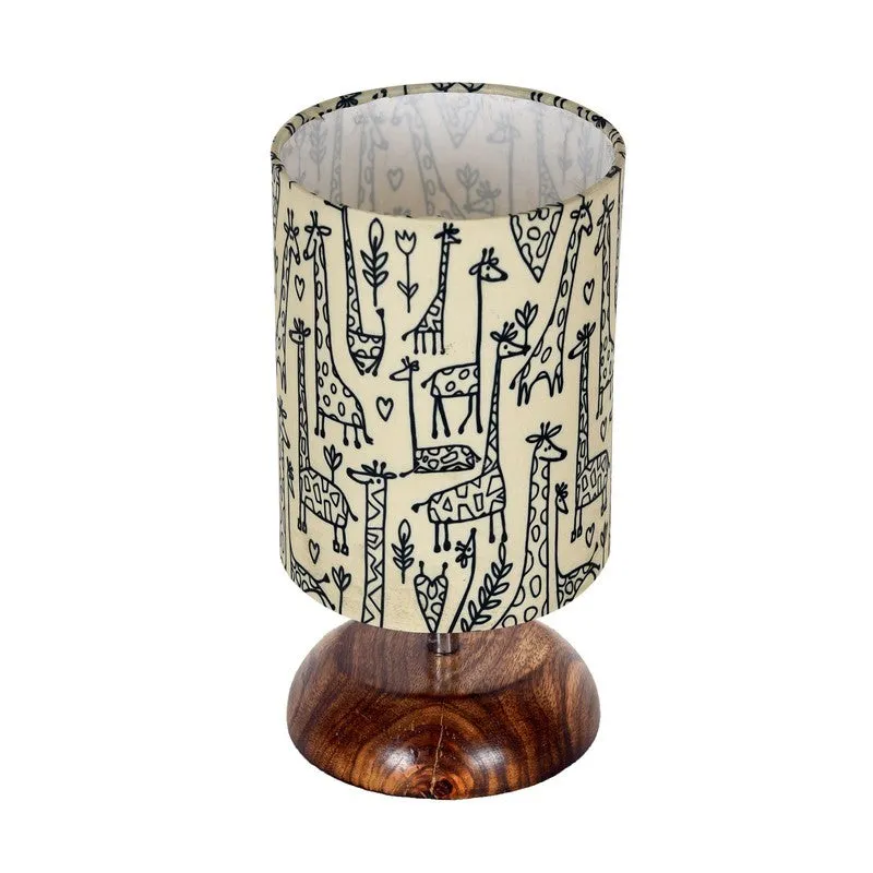 Opulex Premium Decorative Wooden Table Lamp - Beige,Brown media 4