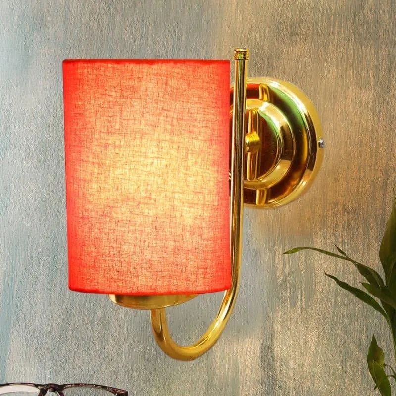 Galora Hepa Fabric & Metal Wall Lamp - Orange media 1