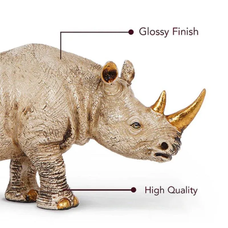 Albino Rhino Resin Showpiece media 5