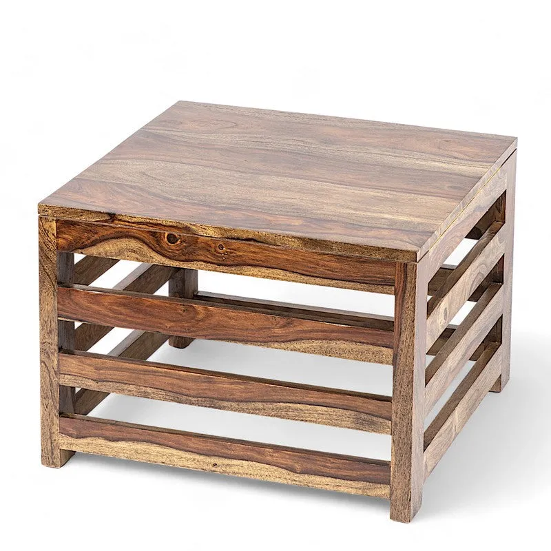 Pervon Sheesham Wooden Center Table - Dark Brown media 5
