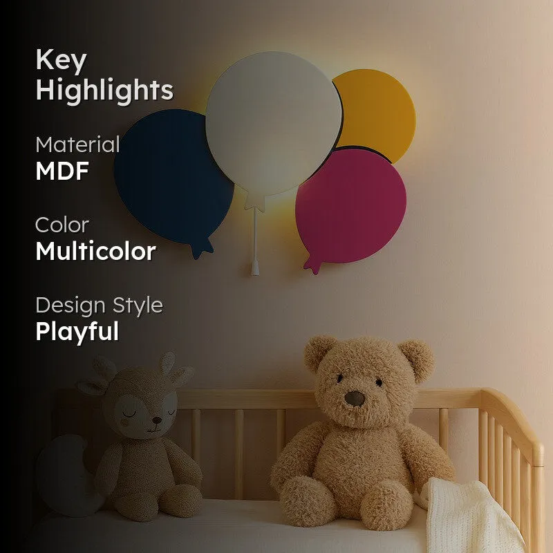 Balloon Glow Battery Operated MDF Wall Lamp media 2