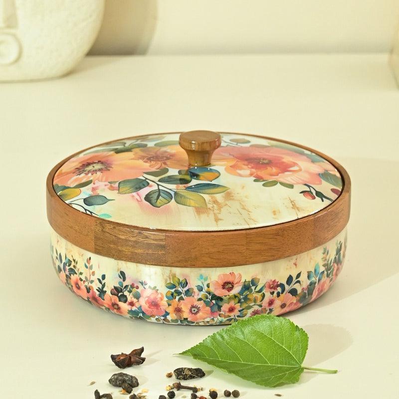 Pushpa Paatra Handcrafted Mango Wood Masala Box media 4