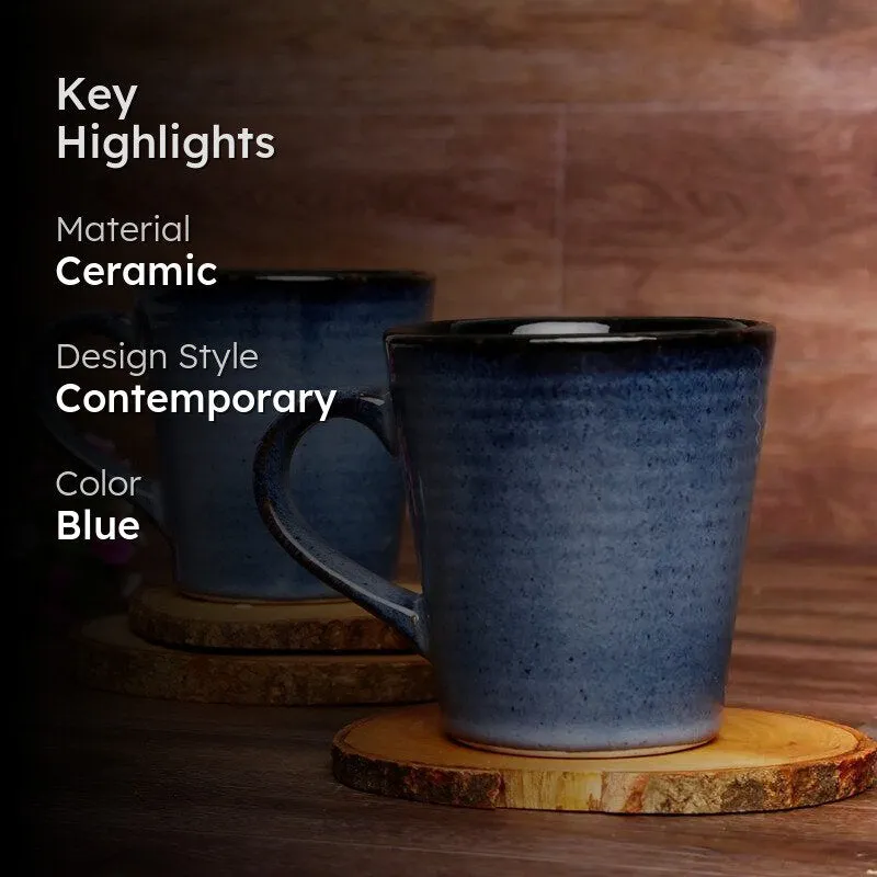 Koda Ceramic Tea Cup (240 mL Each) - Set of Two media 2