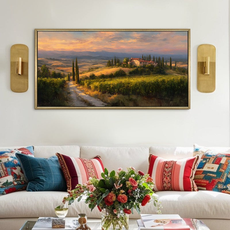 Sienna Skies Canvas Wall Painting With Frame
