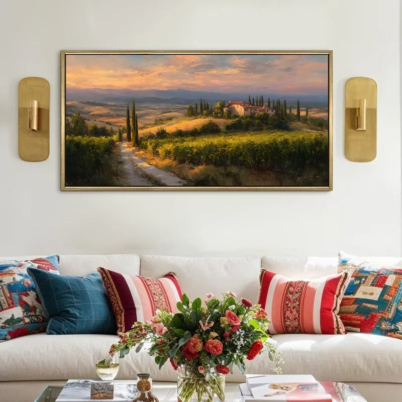 Sienna Skies Canvas Wall Painting With Frame media 1