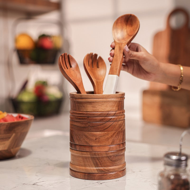 GrainSpire Wooden Cutlery Stand media 4