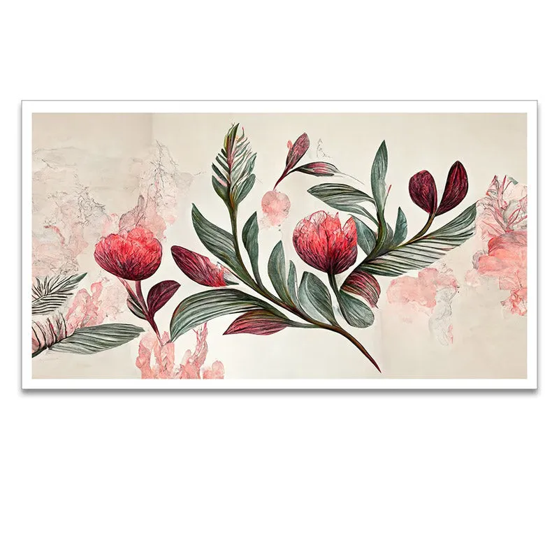 Arelia Floral Canvas Wall Painting With Frame media 5