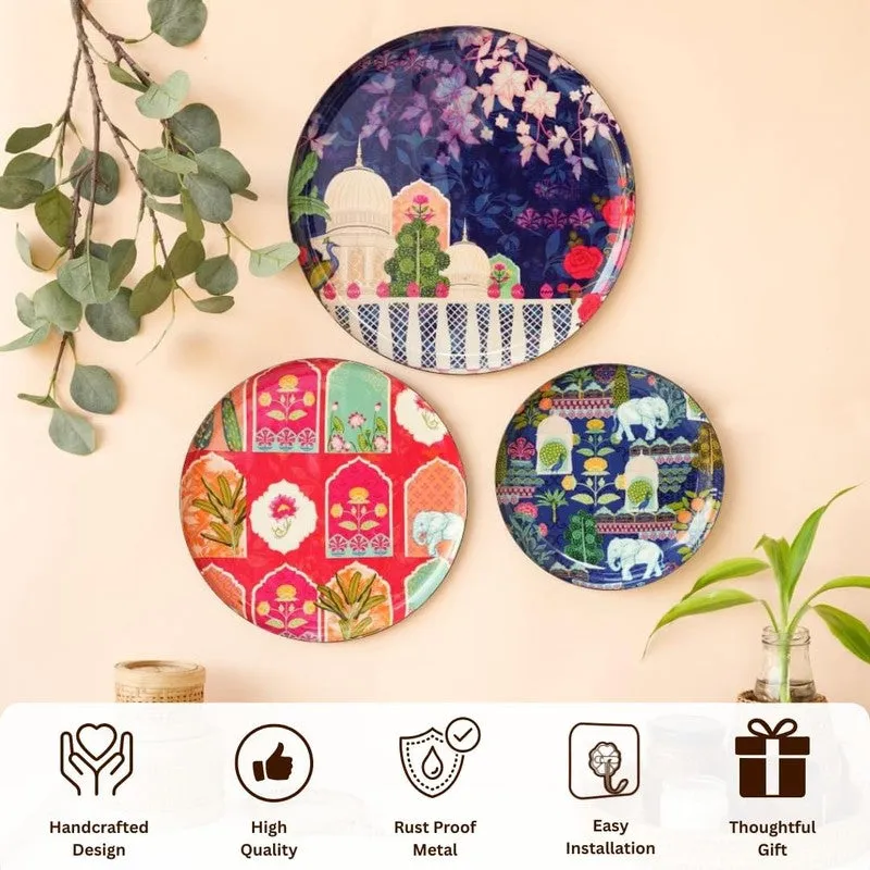 Vibrant Mahals Wall Plate - Set Of Three media 3
