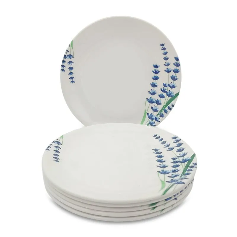 Lavender Melamine Quarter Plates - Set of Six - 6