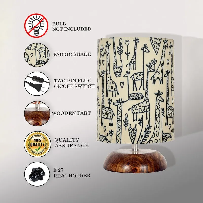Opulex Premium Decorative Wooden Table Lamp - Beige,Brown media 6