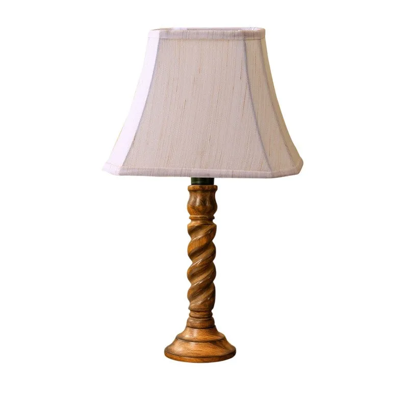 Elvane Rivo Wooden Table Lamp - OffWhite media 5