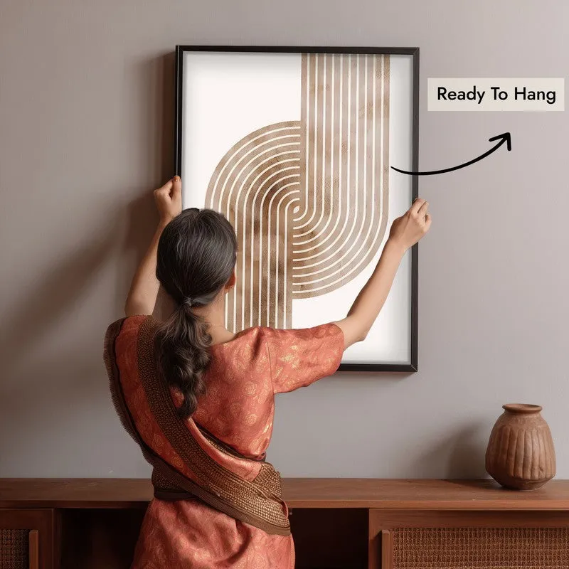 Flowing Symmetry Canvas Wall Painting With Black Frame media 6