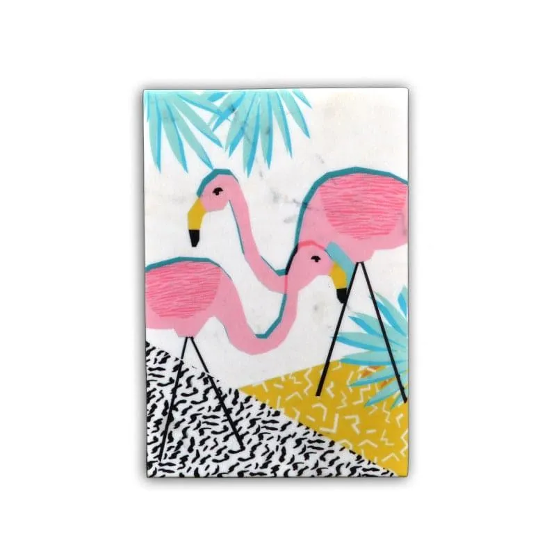 Flamingo Dance Marble Wall Accent media 3