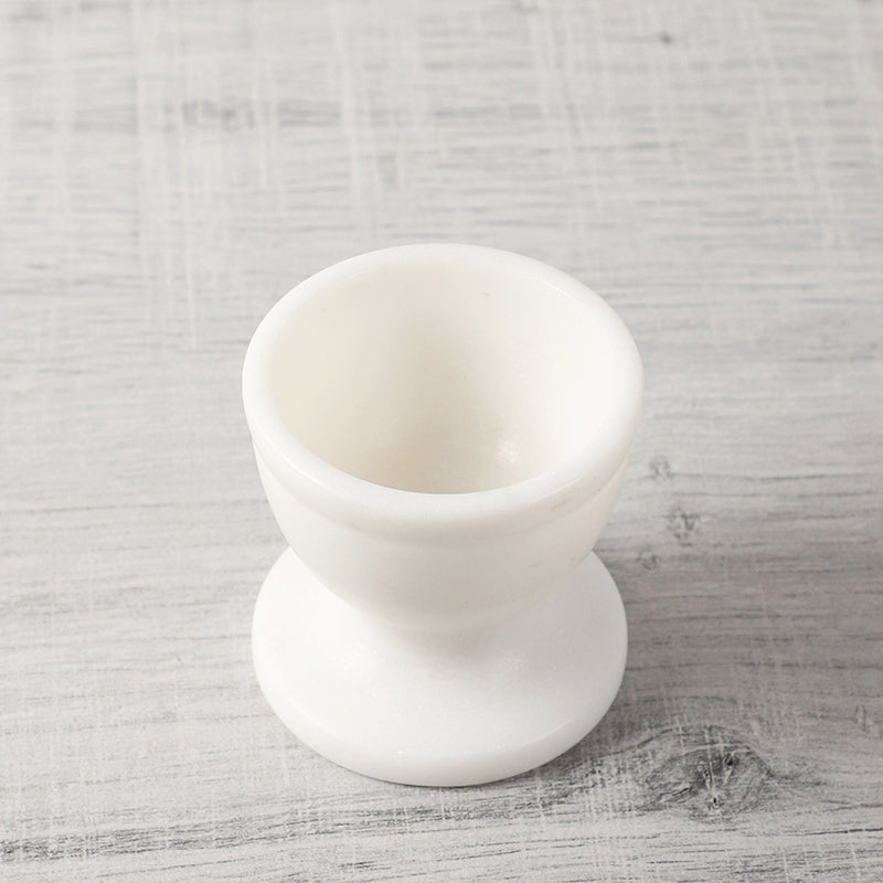 Stone Nest Marble Egg Cup (White) - Set Of Two media 6