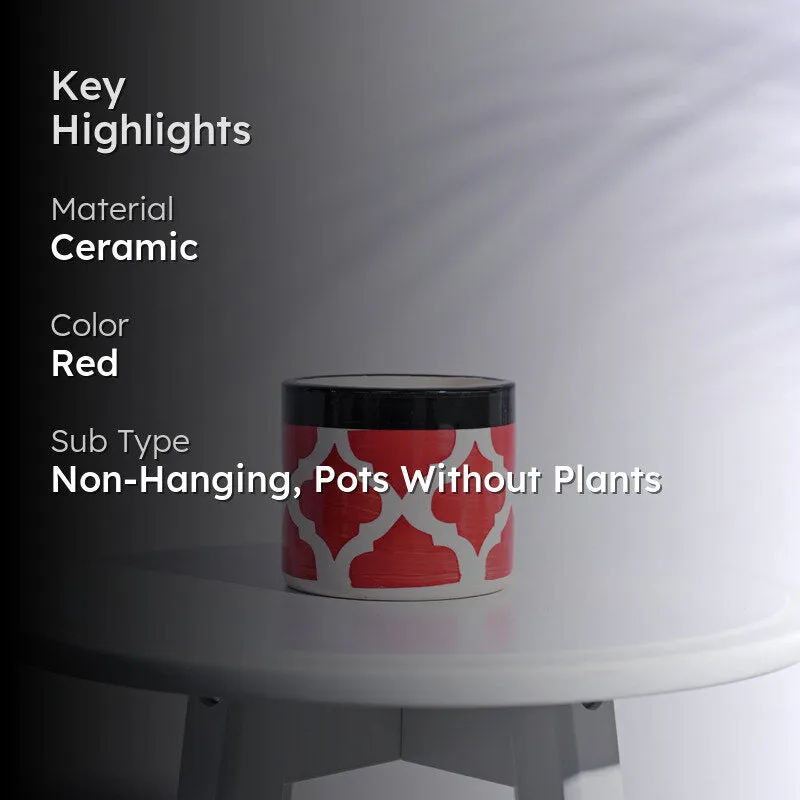 Ugaoo Pipe Rose Red Ceramic Pot media 2